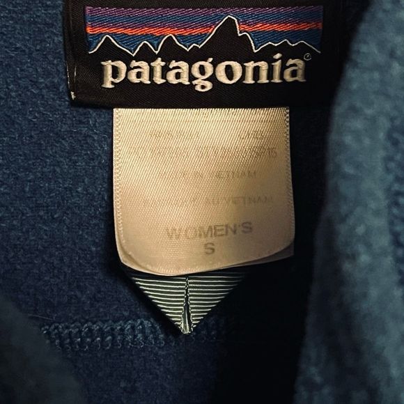 Patagonia Emmilen Fleece Jacket Small Blue Womens Sweater Full Zip Cozy Layering - Picture 2 of 4